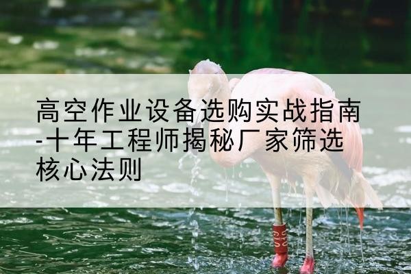 可克达拉剪叉式升降机厂家-高空作业设备选购实战指南-十年工程师揭秘厂家筛选核心法则
