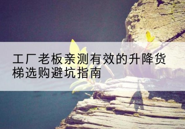 可克达拉升降货梯怎么选-工厂老板亲测有效的升降货梯选购避坑指南